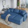 Hunter 3-Seater Fabric Corner Sofa Bed