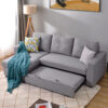 Hunter 3-Seater Fabric Corner Sofa Bed