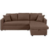 Hunter 3-Seater Fabric Corner Sofa Bed