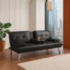 Strandom 2-Seater Leather Futon Sofa Bed