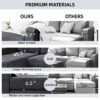 Athens 3 Seater Sectional Sofa – Black