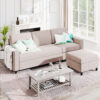 Athens 3-Seater L-Shape Polyester Sofa