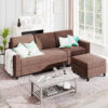 Athens 3-Seater L-Shape Polyester Sofa