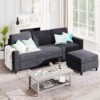 Athens 3-Seater L-Shape Polyester Sofa