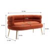 Flared 2 Seater Fabric Sofa – Orange