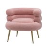 Virbius Barrel 1 Seater Fabric Sofa – Pink