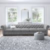 Classic Button Tufted 5 Seater Sofa – Grey