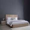 Askvoll Line Velvet Bed – Queen 160x200cm