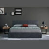 Malm Squared Upholstered Linen Bed