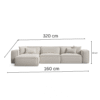 Carol Corner 3 Seater L-Shape Sofa
