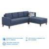 Alen 4 Seater L-Shape Fabric Sofa