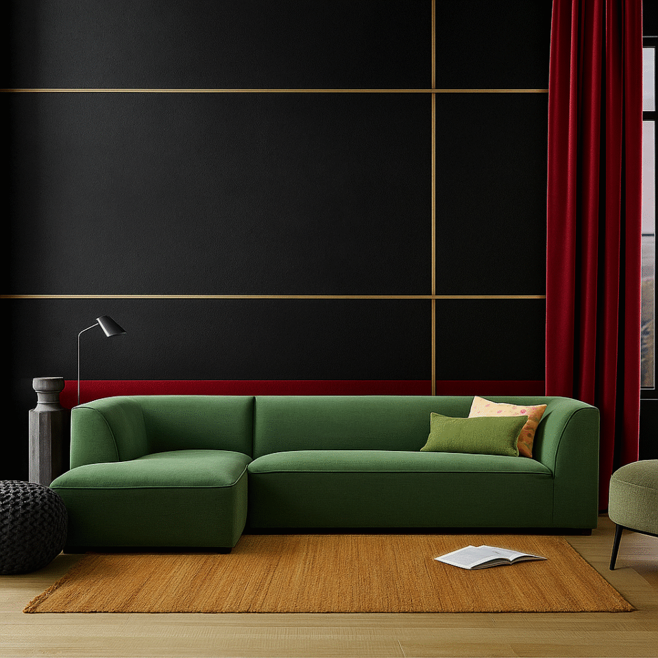 Harmony 3 Seater L-Shape Polyester Sofa…