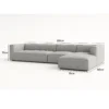 Newport 3 Seater L-Shape Velvet Sofa