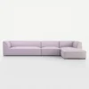 Newport 3 Seater L-Shape Velvet Sofa