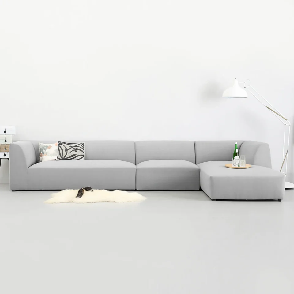 Newport 3 Seater L-Shape Velvet Sofa