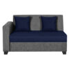 Bartoss 4 Seater L-Shape Fabric Sofa – Blue/Grey