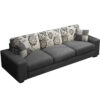Berlando 3 Seater Fabric Sofa – Dark Grey