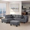 Catriona 5-Seater Polyester L-Shape Sofa