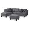 Catriona 5-Seater Polyester L-Shape Sofa