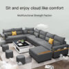 Kristel 7-Seater Leather L-Shape Corner Sofa