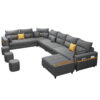 Kristel 7-Seater Leather L-Shape Corner Sofa