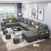 Kristel 7-Seater Leather L-Shape Corner Sofa