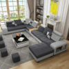 Sorceris 8-Seater Velvet L-Shape Sofa