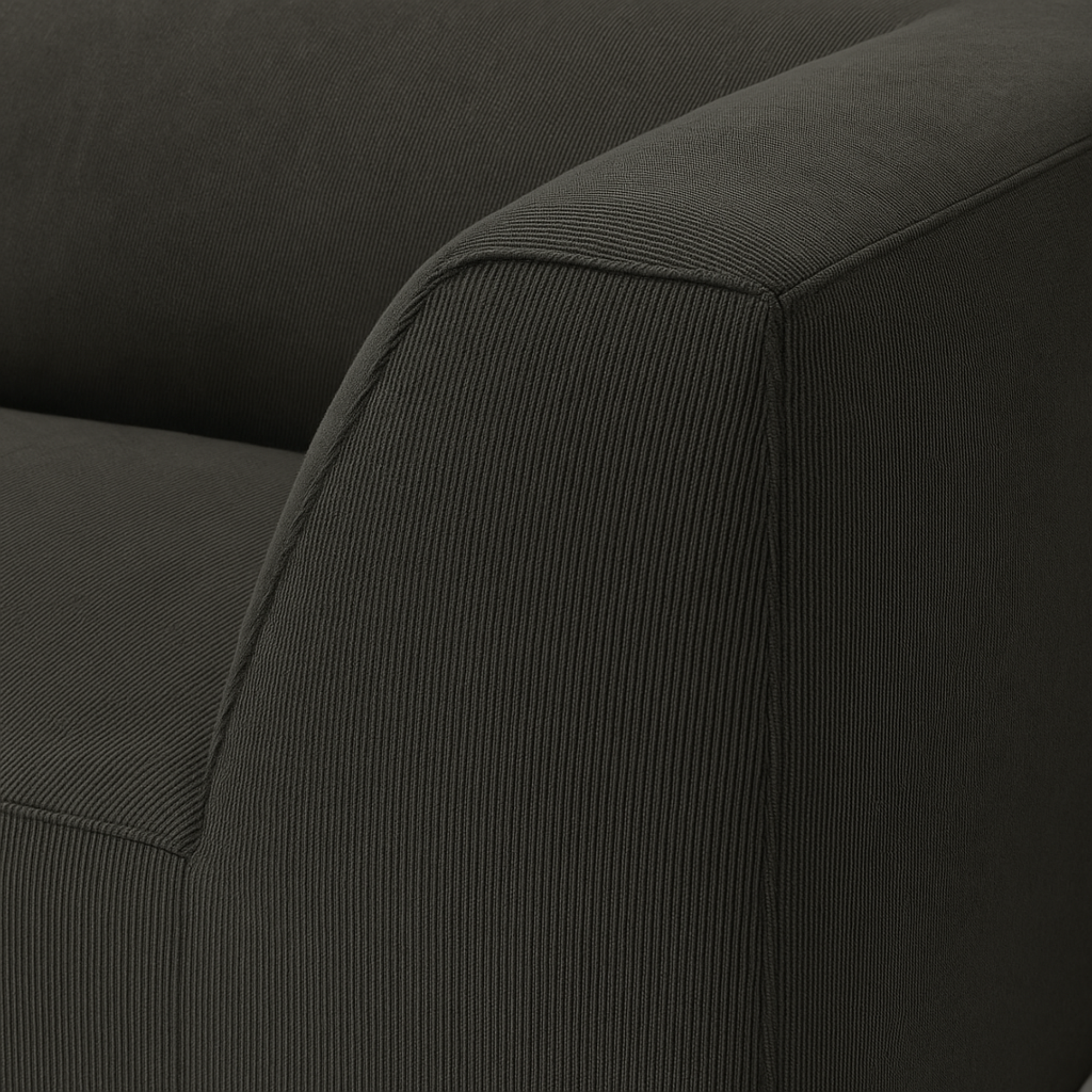 Demi 3-Seater Corduroy Fabric L-Shape Corner Sofa