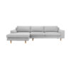 Bella 3-Seater L-Shape sofa Polyester – Light Grey