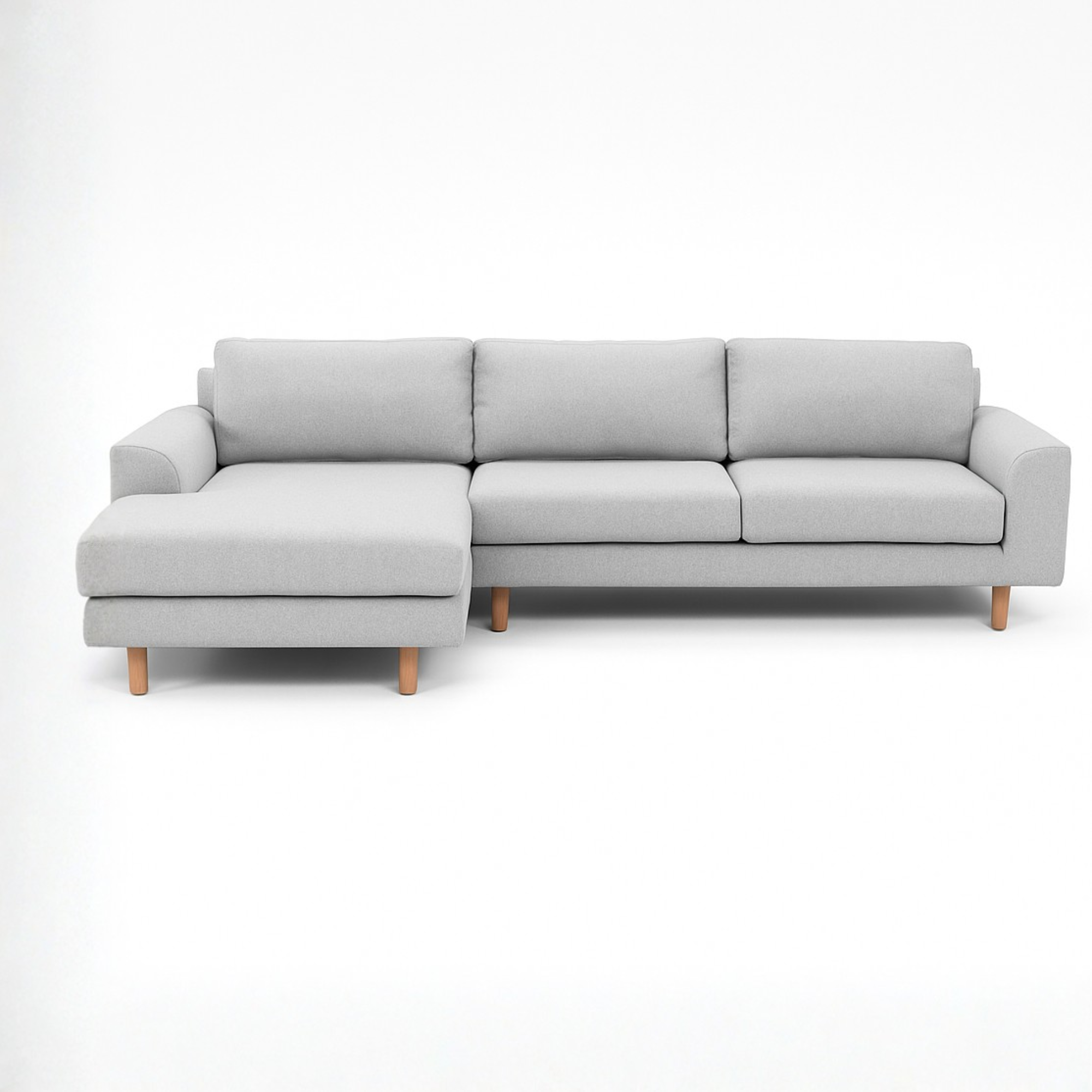 Bella 3-Seater L-Shape sofa Polyester – Light Grey