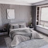 Carson Premium Linen Bed - Dark Grey