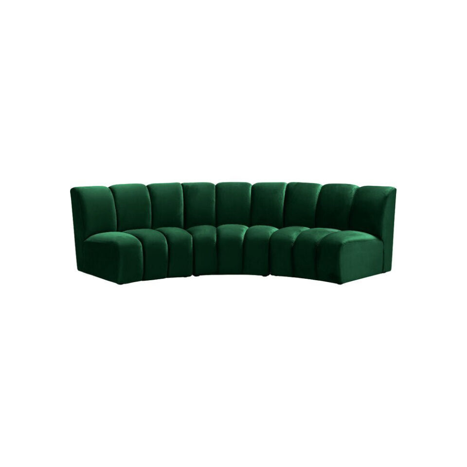 Patterson 3 Seater Symmetrical Corner Velvet Sectional sofa…