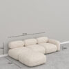 Saxon 3-Seater L-Shape Sofa Set Boucle Upholstery