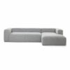 Veda 3 Seater Italian Design Straight Polyester Chenille Arm L-Shape Sofa (3)