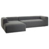 Veda 3 Seater Italian Design Straight Polyester Chenille Arm L-Shape Sofa (4)