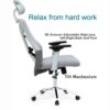 Executive Mesh Office Chair Headrest and Lumbar Support Comfortable High-Back Swivel 360? Black