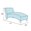 Bellagio 1 Seater Velvet Upholstery Chaise Lounge (5)