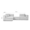 Modena 4 Seater Modular Soft Linen Sofa