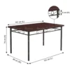 Sheesham Wooden Steel Dining Table Set