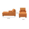 Sant 1 Seater Linen Chaise Lounge