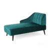 Semi Glider 1 Seater Velvet Chaise Lounge