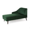 Semi Glider 1 Seater Velvet Chaise Lounge