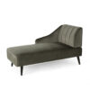 Semi Glider 1 Seater Velvet Chaise Lounge