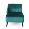 Semi Glider 1 Seater Velvet Chaise Lounge