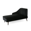 Semi Glider 1 Seater Velvet Chaise Lounge