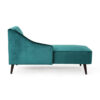 Semi Glider 1 Seater Velvet Chaise Lounge