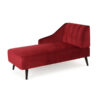 Semi Glider 1 Seater Velvet Chaise Lounge