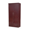 Karnak Best 2 Door Wooden Wardrobe Cabinet Cupboard Of Engineered Wood With 1 Lockable Drawer Perfect Modern Stylish Heavy Duty Color – Mahogany