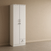 2 Door Wooden Wardrobe Cabinet Cupboard – White