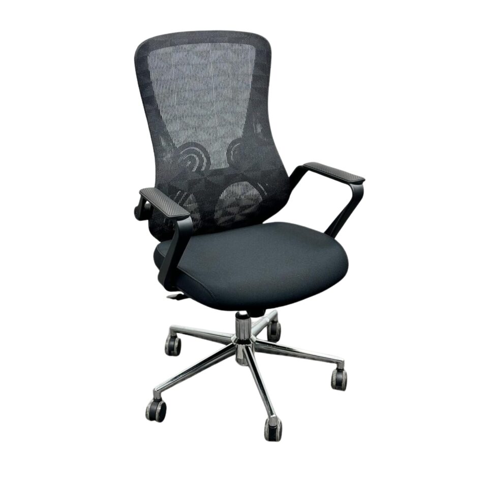 Cavendish  Mesh Executive Office Chair – BLACK Computer Chairs, Home Office Chair Wide Seat With Large Headrest Modern Desk Chair Lumbar Support